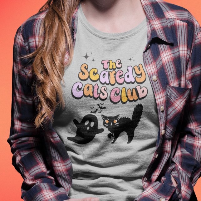 Funny Halloween Scaredy Cats T Shirt (Skapare uppladdad)