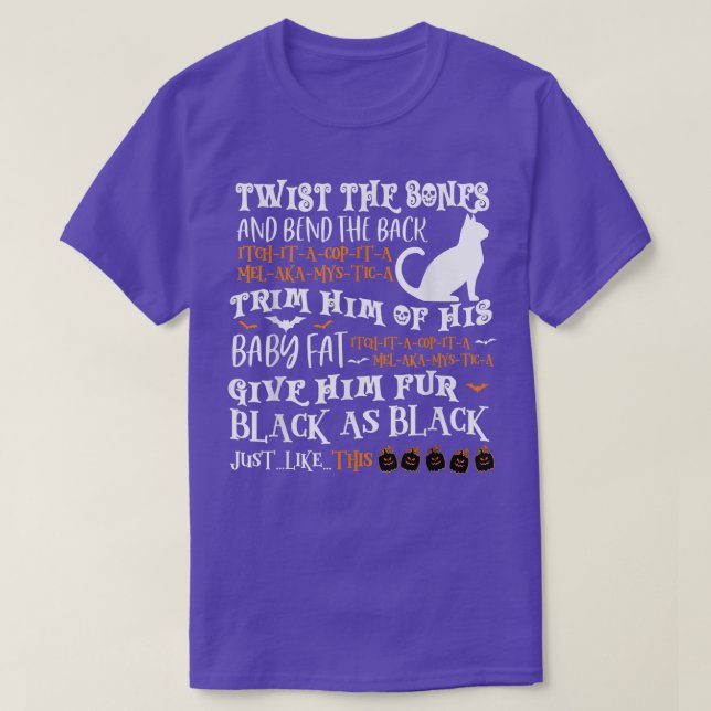 Funny Halloween Scary Black Cat Jackolantern Witch T Shirt (Design framsida)