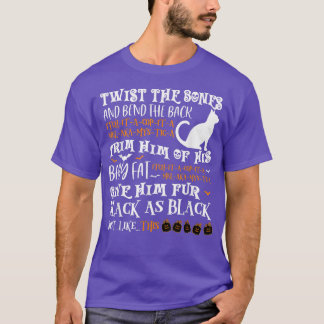 Funny Halloween Scary Black Cat Jackolantern Witch T Shirt