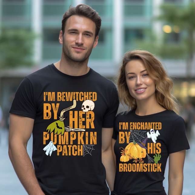 Funny Halloween Shirt för Par Namn på baksidan T Shirt (Skapare uppladdad)