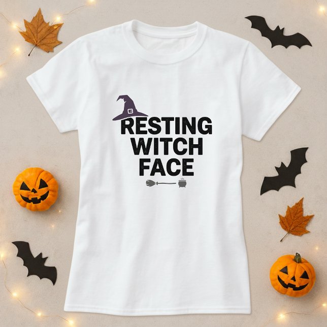 Funny Halloween Shirt; Reste Witch Ansikte Pun T Shirt (Skapare uppladdad)