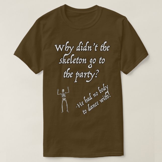 Funny Halloween  Skeleton 2519 T Shirt (Design framsida)