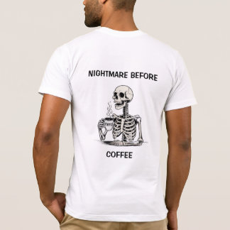 Funny Halloween Skeleton Coffee Tshirt T Shirt