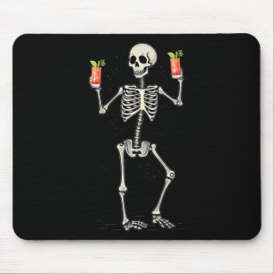 Funny Halloween Skeleton Drinking Bloody Mary Svan Musmatta