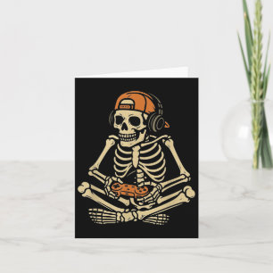 Funny Halloween Skeleton Gamer Video Gaming Boys M Kort