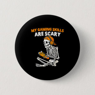Funny Halloween Skeleton Gamer Video-spelningskomp Knapp