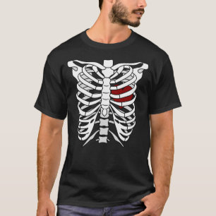 Funny Halloween Skeleton Heart Rib Cage X- Ray Adu T Shirt