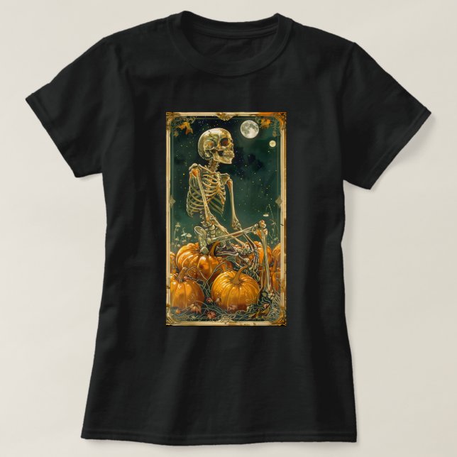 Funny Halloween Skeleton T Shirt (Design framsida)