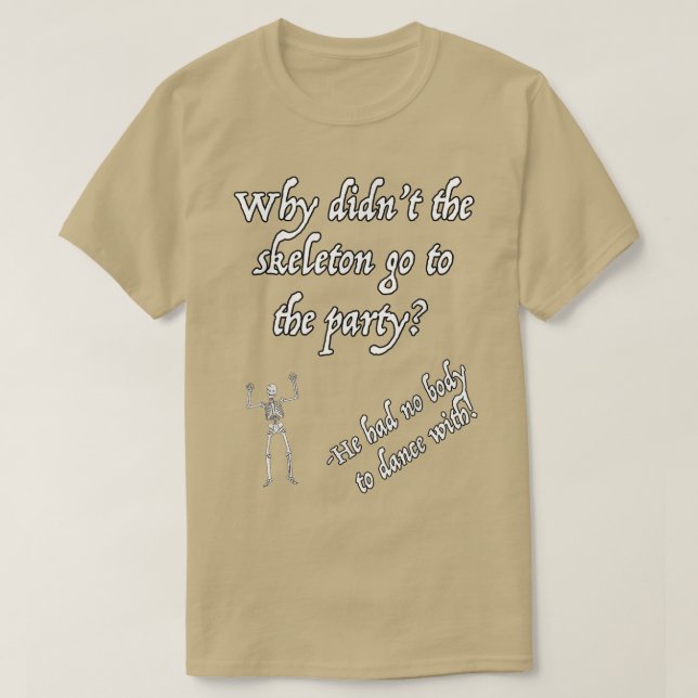 Funny Halloween Skeleton  T Shirt (Design framsida)