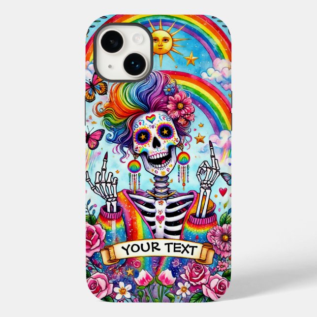 Funny Halloween Skeleton Tarot Card (Baksida)