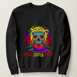 Funny Halloween Skull KoffeAddict Party T Shirt