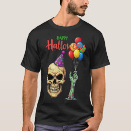 Funny Halloween Skull Party-ballonger T Shirt