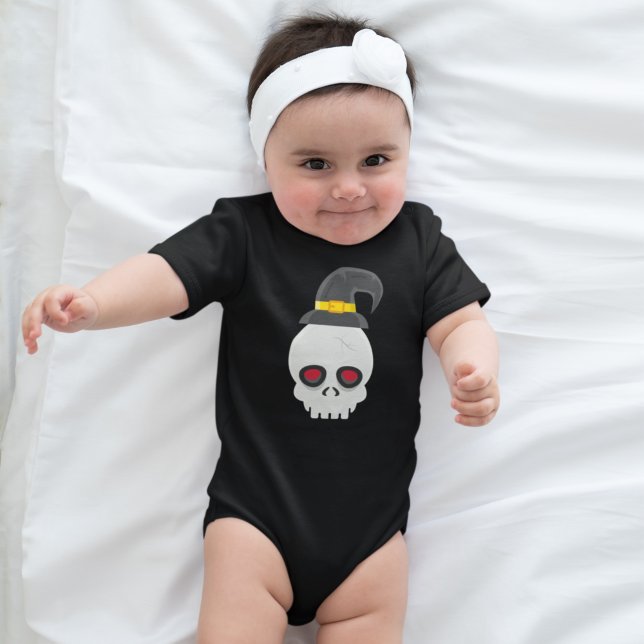 Funny Halloween Skull Witch Hat Spooky creepy T Shirt (Skapare uppladdad)