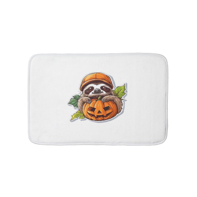 Funny Halloween Sloth Sticker Classic T-Shirt Badrumsmatta (Framsidan)