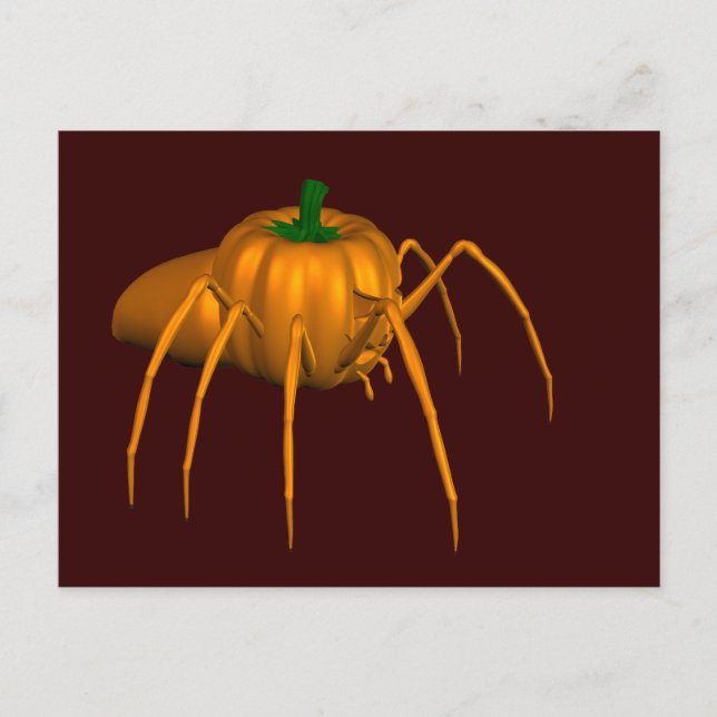 Funny Halloween Spider Vykort (Framsida)