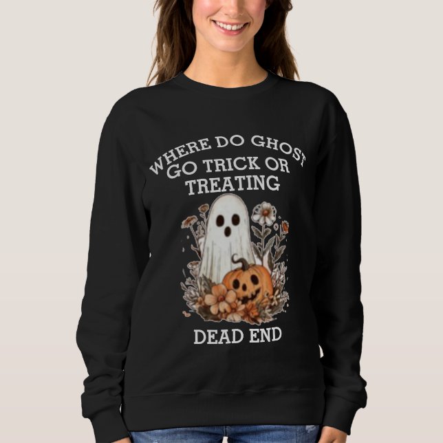 Funny Halloween-spökcitat Halloween T Shirt (Framsida)