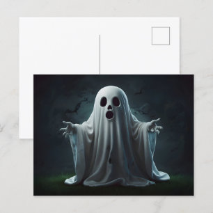 Funny Halloween-spöke Vykort