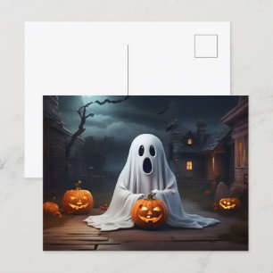 Funny Halloween-spöke Vykort