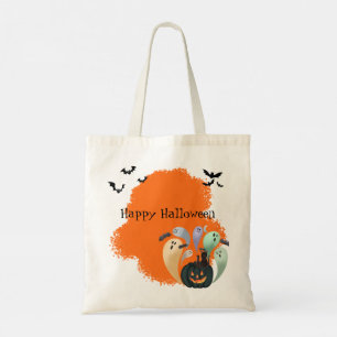 Funny Halloween Spöken och Spooky Pumpkin Anpassni Tygkasse