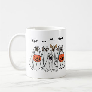 Funny Halloween Spooky Hundar - С ute Ghost Hundar Kaffemugg