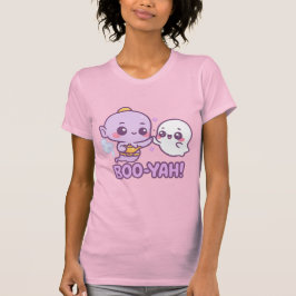 Funny Halloween Sticker – Kawaii Genie & Ghost T Shirt