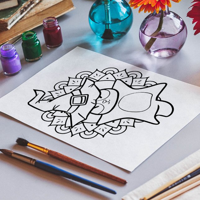 Funny Halloween Sugar Glider Coloring Page Poster (Skapare uppladdad)