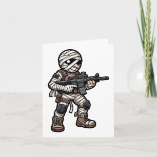 Funny Halloween Tactical Mummy Army Manar Veteran Kort