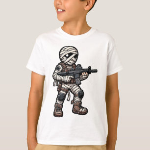 Funny Halloween Tactical Mummy Army Manar Veteran  T Shirt