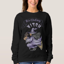 Funny Halloween-taloky oktober Birthday Witch