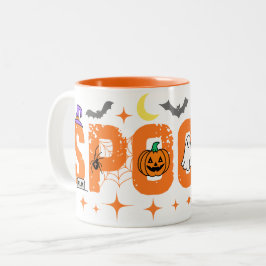 Funny Halloween-talokytid Två-Tonad Mugg