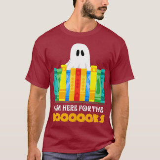 Funny Halloween Teacher Ghost Bokar Reading T Shirt