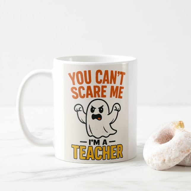 Funny Halloween Teacher Mugg med Ghost (Med munk)