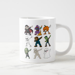 Funny Halloween-teckenflikar Jumbo Mugg