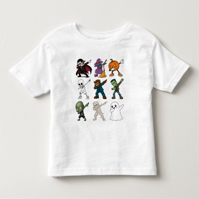 Funny Halloween-teckenflikar T Shirt (Framsida)