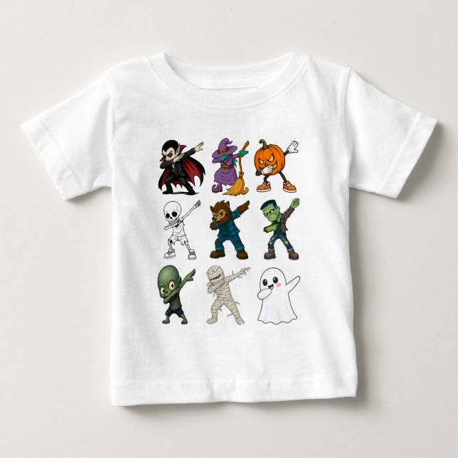 Funny Halloween-teckenflikar T Shirt (Framsida)