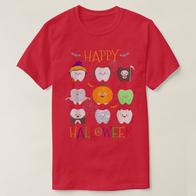 Funny Halloween Teeth Costume Dentist Assistant to T Shirt (Design framsida)