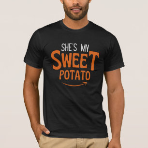 Funny Halloween-Thanksgiving, söt potatismatchning T Shirt