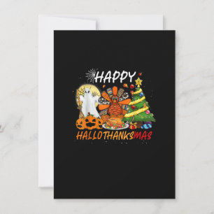 Funny Halloween-Thanksgivingen jul Lycklig Hallo Inbjudningar