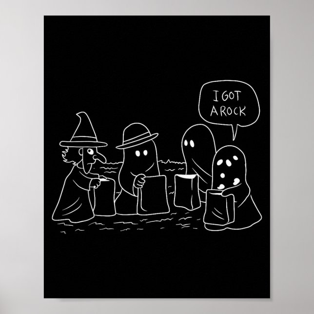 Funny Halloween Trick-or-treating Clic Ghosts Got  Poster (Framsidan)