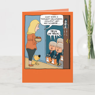 Funny Halloween Trump Trick-or-Treaters Kort