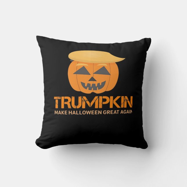 Funny Halloween Trumpkin - Gör Halloween Underbart Kudde (Framsida)