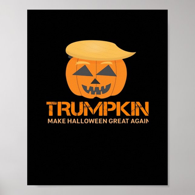 Funny Halloween Trumpkin - Gör Halloween Underbart Poster (Framsidan)