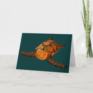 Funny Halloween Turtle Kort