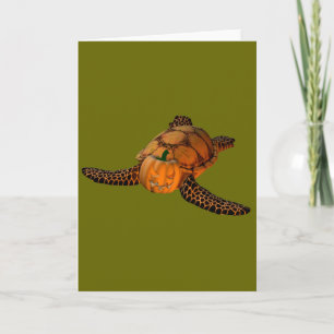 Funny Halloween Turtle Kort