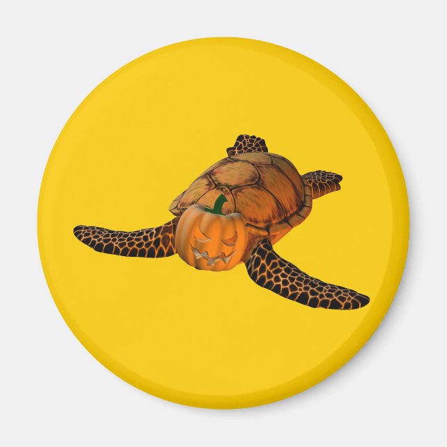 Funny Halloween Turtle Magnet (Framsidan)