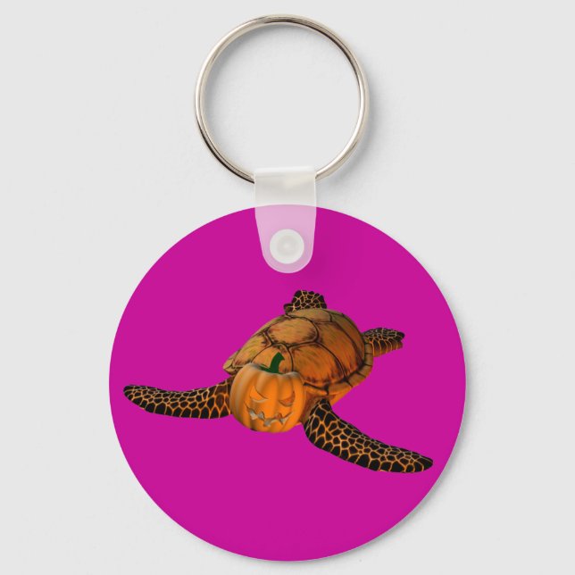 Funny Halloween Turtle Nyckelring (Framsida)