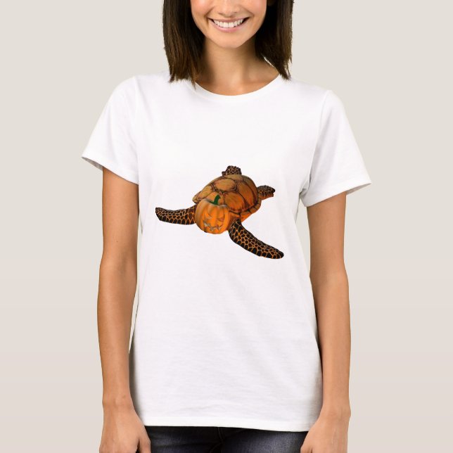 Funny Halloween Turtle T-shirt (Framsida)