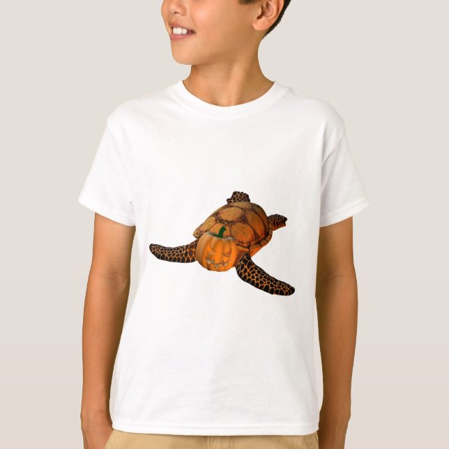 Funny Halloween Turtle T-shirt (Framsida)