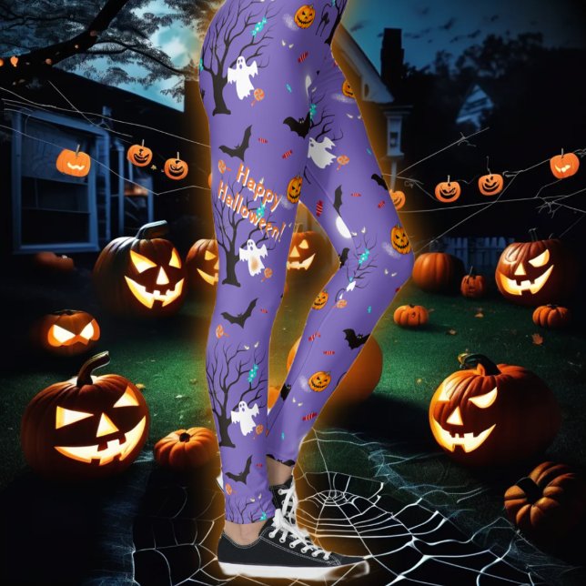 Funny Halloween-varelser och kaniner Leggings (Skapare uppladdad)