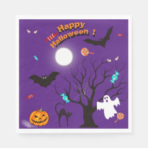 Funny Halloween-varelser och kaniner Pappersservett